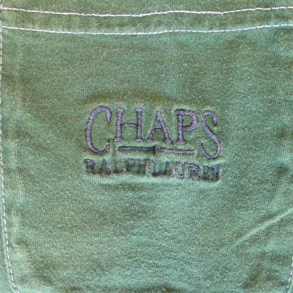 Chaps Ralph Lauren Vintage 1990's Green Large T-Shirt - Picture 2 of 4